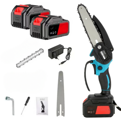 Motosierra Portátil Profesional 48V + 2 Baterías + Accesorios de Regalo