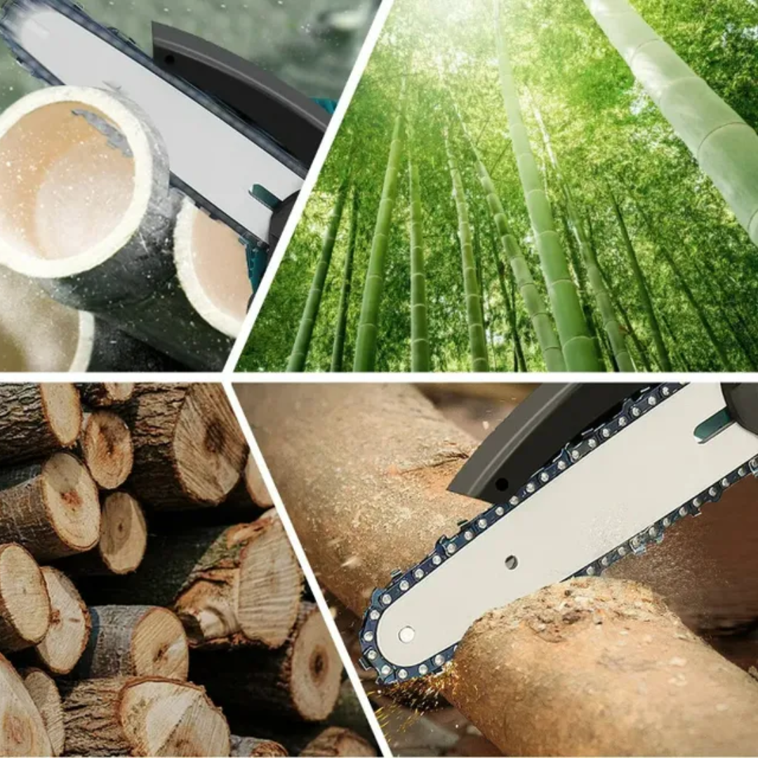 Motosierra Portátil Profesional 48V + 2 Baterías + Accesorios de Regalo