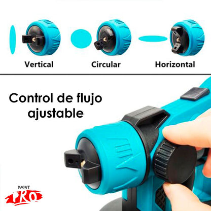 PaintPro - Pistola de Pintura Inalámbrica Profesional + 2 Baterías Recargables