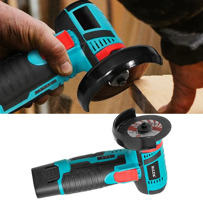 Amoladora Angular Inalámbrica 12V + 2 Baterías Recargables + Accesorios